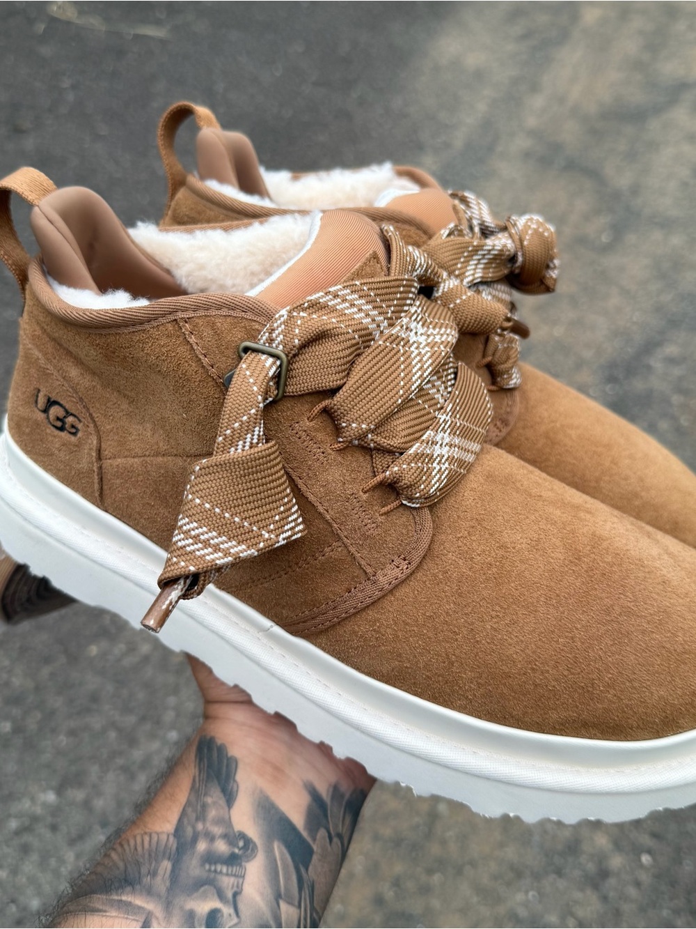 UGG NEUMEL FT CHESTNUT SUEDE FUR SUEDE CHUKKA ANKLE BOOTS SHOES SIZE 11 MEN